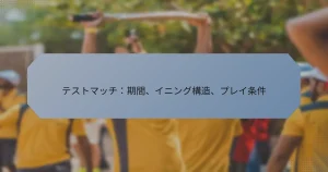 テストマッチ：期間、イニング構造、プレイ条件