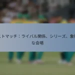 テストマッチ：ライバル関係、シリーズ、象徴的な会場