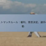 テストマッチルール：審判、意思決定、選手の行動