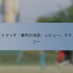 テストマッチ：審判の決定、レビュー、テクノロジー