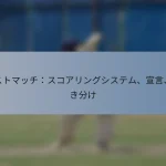 テストマッチ：スコアリングシステム、宣言、引き分け