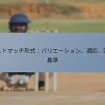 テストマッチ形式：バリエーション、適応、国際基準