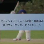 ワンデーインターナショナル記録：最高得点、最高パフォーマンス、マイルストーン