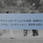 ワンデイインターナショナル会場:象徴的なスタジアム、コンディション、歴史的な試合